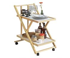 SoBuy Carrello portavivande Pieghevole Carrellino Cucina salvaspazio FKW52-WN