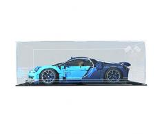 12che Acrilico Casella di visualizzazione Scatola per Esposizione Antipolvere Vetrina per Lego Bugatti 42083 - Solo Scatola di visualizzazione Inclusa, Senza Kit Lego