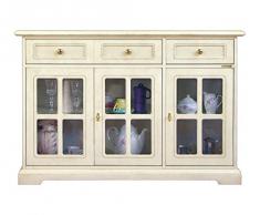 Credenza Classica Laccata 3 ante a vetrina