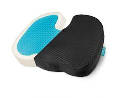 Beautissu Cuscino da Seduta Ortopedico in Gel e Memory Foam Beauergo GS - Cuscino da Sedia e Auto - 45x35x7 cm - Cuscino Seduta Universale in Memory Foam e Gel - Cuscino Ortipedico per casa e Ufficio