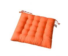 AGDLLYD Cuscino per Sedia, Cuscini per Giardino, per Dentro o Fuori,40x40x5 cm Cuscini da Sedia Trapuntati,Disponibile in Tanti Colori Diversi,Cuscini per Sedie da Giardino. (Arancione)