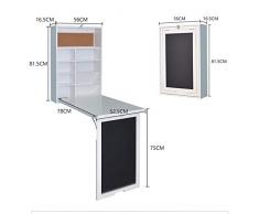 YQJJZX Computer Desk, Muro Tavolo Montato Pieghevole Convertibile scrivania Multi Funzione di Scrittura del Computer da Pranzo Home Office Scrivania con Grande