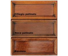 Vetrina pensile 1 anta in legno con 2 ripiani