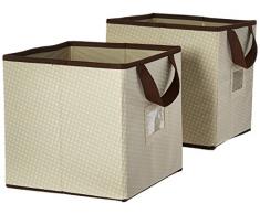 Delta Children 2 Piece Printed Storage Boxes, Beige by Delta Children