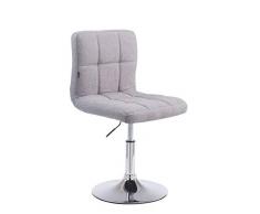 CLP Sedia Lounge Design Palma V2 In Stoffa Trapunta I Sedia Sgabello Girevole E Imbottita, Colore:grigio