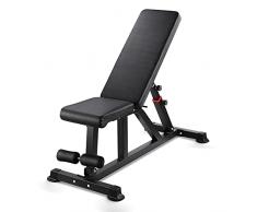 Panca Palestra, Panca Multifunzione, Panca Pieghevole Inclinata Regolabile, Panca per Pesi Pieghevole, Schienale Regolabile in 11 Livelli, Portata Fino 200 kg