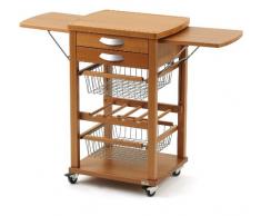 Arredamenti Italia AR_IT 582 Santiago Carrello Cucina Area Attrezzata, Legno, Ciliegio, 56x48x91 cm