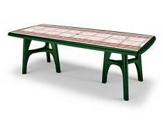 IDEA TAVOLI ESTERNO , TAVOLI ALLUNGABILI TAVOLO IN PLASTICA, TAVOLO ALLUNGABILE, TAVOLO PER GIARDINO, TAVOLO VERDE BOSCO PER ESTERNO, TAVOLO 170\220IDEAPIU
