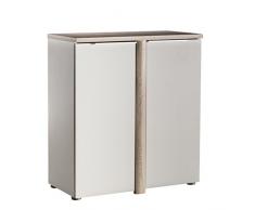 13Casa wild a11 buffet 2porte. dim. 72,60*35,90*81h cm. nobilitato. bianco perla/rovere.