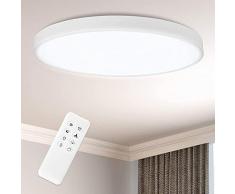 ANTEN Plafoniera Led Soffitto Moderna con Telecomando, Lampada da Soffitto 24W Rotonda e Sottile, Dimmerabile 3000 K-6500 K, Ideale per Soggiorno, Cameretta, Cucina, Ufficio, Corridoio, Bagno ecc