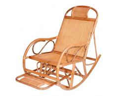 QXWJ Sedia a Dondolo di Vimini, Poltrona in rattana all-Meteo, Soggiorno Balcone Tempo Libero Sun Lounget, Patio Glider Rocker Sedia for a Bordo Piscina, Giardino, Portico, Cortile, Forte e Robusto