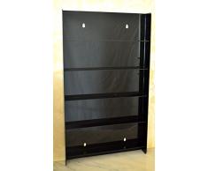 Smalto vetrinetta per collezionisti/vetrinetta pensile/vetrina/Mensola in vetro Mini bottiglie o figure da collezione in vetro acrilico con 5 ripiani Nero