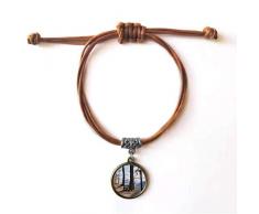 DIYthinker Sky Panca Nature Scienze forestali Bracciale in cuoio doppio bracciale coppia