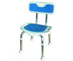 Sgabello o sedia imbottita con schienale per il bagno