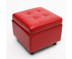 JTYX STOOLS Poggiapiedi in Pelle Sgabelli per la casa Sgabello Multifunzionale Panca per Scarpe Sgabello Quadrato per divani