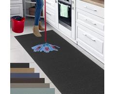 parpyon® Tappeto passatoia Cucina Lavabile Sixty - Antiscivolo aderisce Perfettamente a Terra Non Piega Si pulisce con il mocio è Antisfilo tappeti Moderno (CM60X300, 01SY)