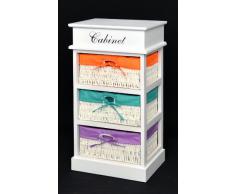 Stile retr/ò Tavolino da caff/è in Legno GMMH TS-ideen 44 cm Colore: Bianco