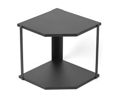 Scaffale angolare da cucina a 2 livelli, scaffale di stoccaggio da banco, organizzatore di stoccaggio da tavolo, scaffale multifunzionale per cucina, sala da pranzo, ufficio ( Color : Black , Size : 2
