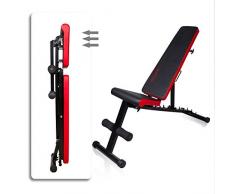 CCLIFE Panca Palestra Regolabile Pieghevole Senza Montaggio, Portata Fino a 300 kg, Colore:Nero-021