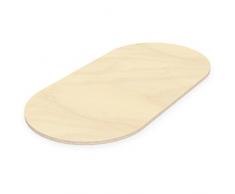 AUPROTEC Pannello Multistrato 24mm Tavola ovale 1300 mm x 600 mm Betulla Legno Compensato Massiccio selezionabile di 40cm-200cm Piano della Tavola di alta qualità p.e. per tavolino tavolo
