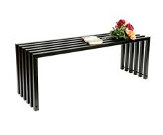 DanDiBo Panca da giardino in metallo massiccio, resistente alle intemperie, 120 cm, moderna, 96205