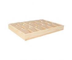Shanrya Mostra vetrina per Gioielli, espositore per Collana per Gioielli da banco per Anelli(Pine 18 Grid Pendant Plate)