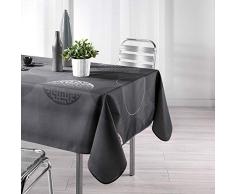 L'Harmonie Du Décor - 1721368, Tovaglia Rettangolare , 150 X 240 Cm , Kosmo , Poliestere Stampato , Grigio