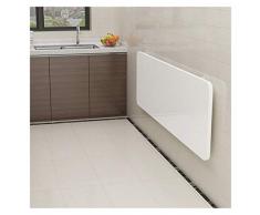 Tavolo rettangolare pieghevole da parete Angolo arrotondato tavolino pieghevole Multifunzione scrivania pieghevole Scrivania da studio convertibile Tavolo da pranzo da cucina per computer da studio ，