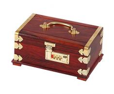 HLWAWA Box Lock Password Storage Box for lanello Bracciale dantiquariato Portatile Versatile vetrina