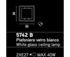 Plafoniera da soffitto Perenz 5742 Lampada plafoniera da soffitto o da parete realizzata in vetro