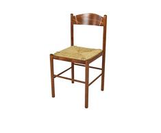 t m c s Tommychairs - Set 1 Sedia Classica Pisa 38 per Cucina, Bar e Sala da Pranzo, con Robusta Struttura in Legno di faggio Verniciato Color Noce Chiaro e Seduta in Paglia Vera