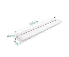 Lampada Sottopensile per Armadio da Parete Lampada da Specchio a LED 5W per Cucina e Bagno Lunghezza 348MM Luce Bianca Neutro 4000K di Enuotek