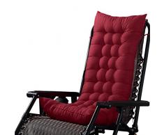 Cuscino Chaise Lounge Imbottito Esterno Patio Sedia Cuscino Materasso Pad Morbido Accogliente per Poltrona a Dondolo Sedia reclinabile - Bordeaux