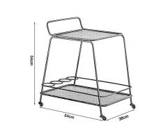 LMCLJJ Indoor/Outdoor Carrello di Servizio, Pieghevole rotolamento Carrello Kitchen Magazzino Carrello su Ruote, Easy Moving Kitchen Bar Carrello con Due Scompartimento di immagazzinaggio Rack