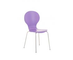 CLP Sedia Impilabile Diego in Legno I Sedia Attesa in Metallo I Sedia Ergonomica Conferenza I Sedia Design Riunioni, Colore:Viola