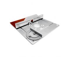 HUIOP Set di 3 Router Tavolo Inserto Piastra in Lega di Alluminio Legno Fresatura Bordo di Vibrazione Rifilatura Macchina per Incisione Strumento Ausiliario Panche per la Lavorazione del Legno