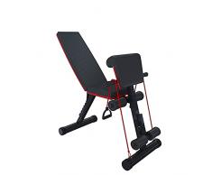 Panca Pesi Pieghevole Regolabile Per Addominali Multifunzione Palestra Fitness Allenamento Schiena Tutto Il Corpo Panca Inclinazione Multiuso Design Moderno Funzionale Brantford Colore Nero e Rosso
