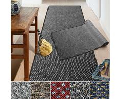 casa pura Passatoia Ponto | Tappeto corridoio | Passatoia Cucina | al Metro | Combinazione con Copri gradini Disponibile | Nero, 66x250cm
