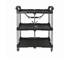 KUYT Carrello Di Servizio Pieghevole Pieghevole, Carrello da Cucina a Rulli in Metallo, per la Classe Della Camera da Letto Soggiorno, per Strumenti Di Montaggio Exi25C Equipaggiamento