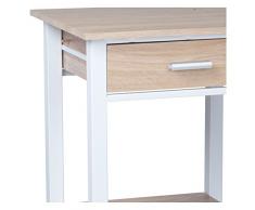 Carrello da cucina 1S Bianco Metallo Legno di Quercia kuechentrolley cassetto armadio cucina