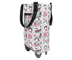 LBEC Carrello da Pranzo Pieghevole, Carrello da Pranzo da Campeggio Lavabile, Resistente e Portatile per Anziani