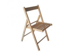 SEDIA PIEGHEVOLE IN LEGNO MASSELLO COLORE NATURALE SERIE NUT PER ARREDO ESTERNO GIARDINO