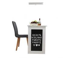 VBARV Tavolo Multifunzione da Parete, Tavolo trasformabile Pieghevole, Tavolo da Pranzo Invisibile a Parete, Staffa in Acciaio Inossidabile, con Piccola Lavagna, per Studio, Camera da Letto, Cucina