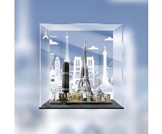 Vetrina acrilica Lego 21051 21052 Custodia trasparente antipolvere per Lego 21019 La serie di edifici è esclusiva (nessun modello di blocco) (21044)