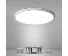 Osairous Plafoniera LED Soffitto, Ø30cm 24W Plafoniere moderna, IP44 Lampada LED Soffitto, 6500k 2160 LM Luce Bianco Fredda per Soggiorno, Camera da Letto, Cucina, Bagno, Balcone