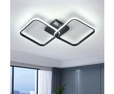 Kiwaezs Moderna Plafoniera LED, Doppia Lampadario LED Soffitto Rettangolare 42W, Plafoniera LED Soffitto Acrilico, Plafoniera Luce bianca 6500K, Lampada Soffitto per Camera da Letto, Soggiorno(Bianco)