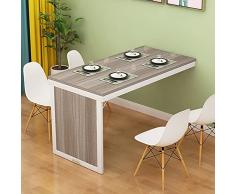 AYVADA Tavolo da Pranzo Pieghevole a Parete Scrivania Convertibile Pieghevole Tavolo da Parete in MDF Scrivania per Computer per Piccoli spazi, Ufficio, Camera da Letto, Cucina (Color : Black+White