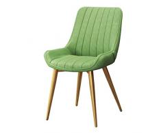 Sedie da Pranzo Poltrona Salotto Vintage,Uso Domestico Camera da Letto Ristorante Trucco per Nail Art con Schienale Sedia per Computer Poltroncine (Color : Fruit Green, Size : Golden Legs)