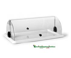 Tecnoplast Srl Euroshoppingonline Vetrina vetrinetta espositore da Tavolo banco Cupola Rettangolare Porta Paste Dolci cornetti crassant 40x25x32