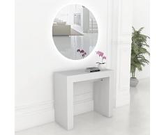 VE.CA. TAVOLO CONSOLLE VENERE CONSOLLE ALLUNGABILE DA 40 A 300 CM, IN DIVERSE COLORAZIONI, ARREDO CUCINA, ARREDO CASA (Bianco Frassinato)